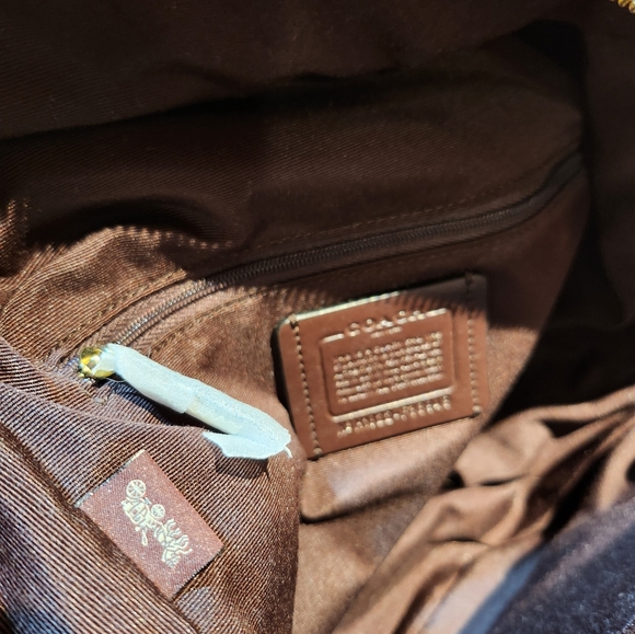 Coach Medium Charlie Backpack With Gingham Print - Picture 10 of 11